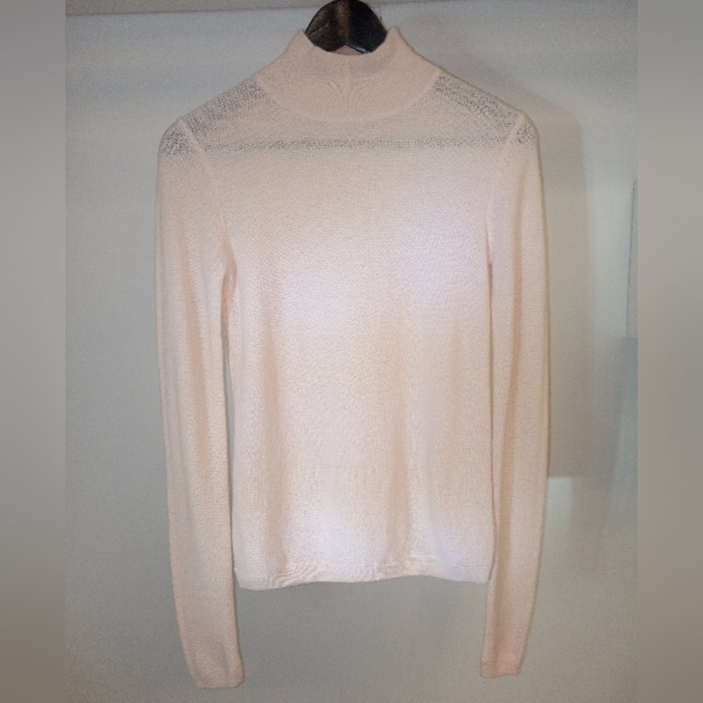 Vince Soft Pink Lightweight Turtleneck Sweater